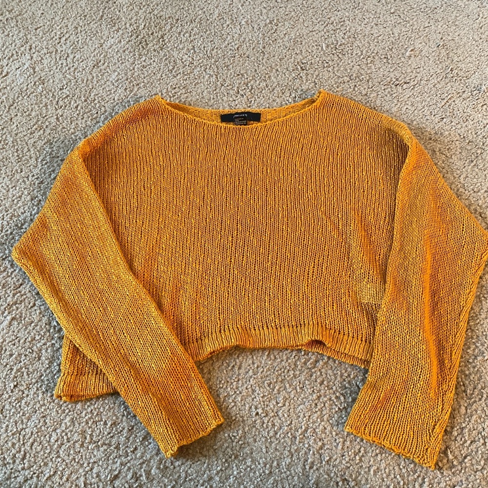 burnt orange cropped sweater